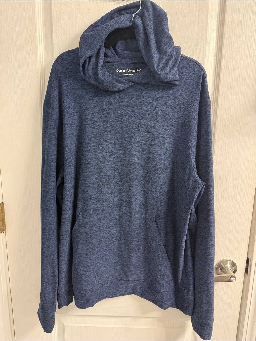 Outdoor Voices Heathered Navy Hoodie Pullover Performance Casual